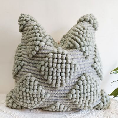 Diamond Design Cotton & Wool Cushion Cover