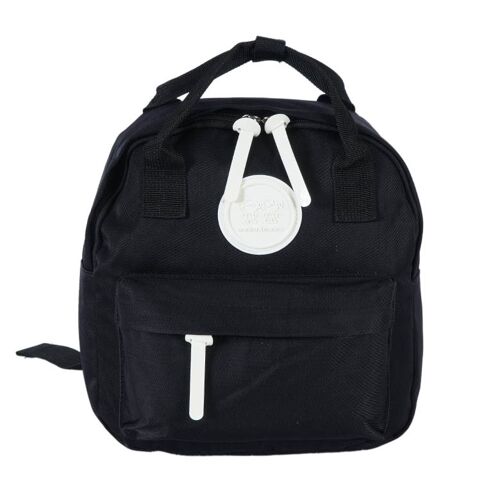 Black unisex school backpack for kids