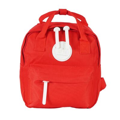 Red unisex school backpack for kids