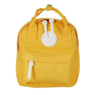 Yellow unisex school backpack for kids