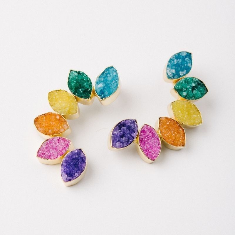 Boreal Ed. Ohrringe. Limitiertes mehrfarbiges Holi