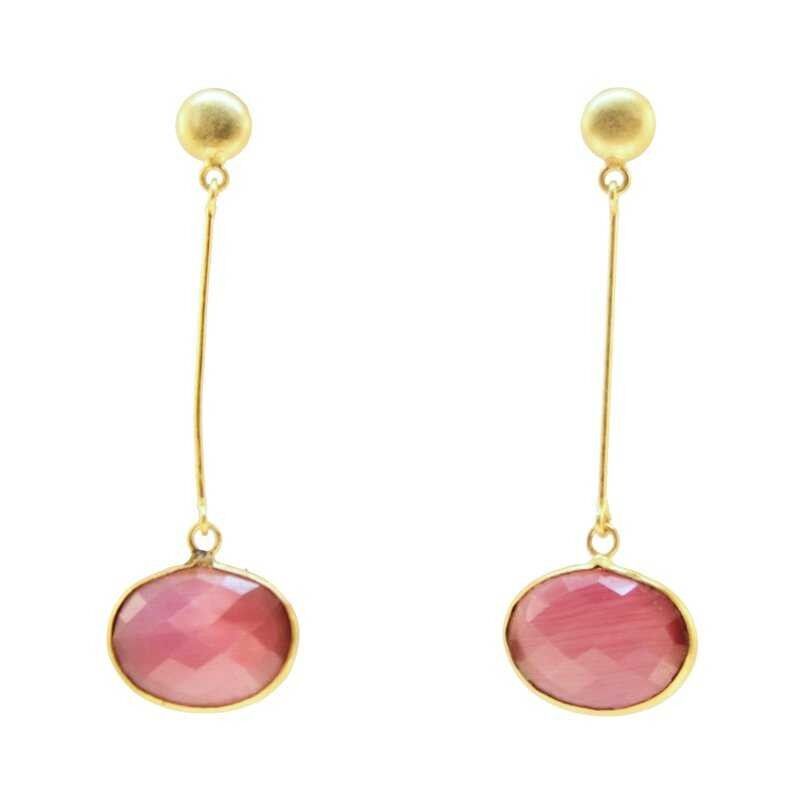 Orecchini Newton rosa scuro