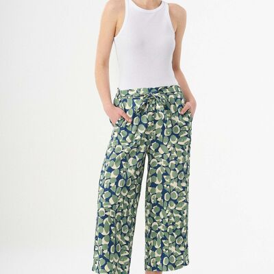 Pantalón culotte confeccionado en TENCEL™ Lyocell con estampado integral