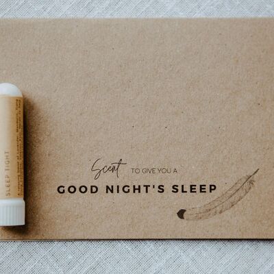 Sleep Tight Essential Oil Blend Aromatherapy Inhaler & Wish Card - Natural Sleep Aid