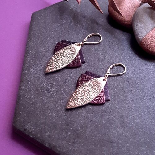 Boucles d'oreilles légères LOTUS Cassis