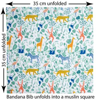 BIB & BURP DITSY STAR MOUSSELINE BANDANA 35x35CM 8