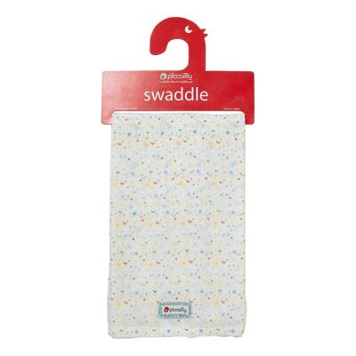 DITSY STAR MUSLIN SWADDLE - 120 x 120CM