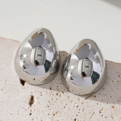 Pendientes de bola de plata