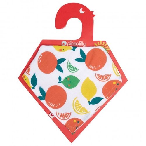 MUSLIN BANDANA BIB & BURP CLOTH - CITRUS