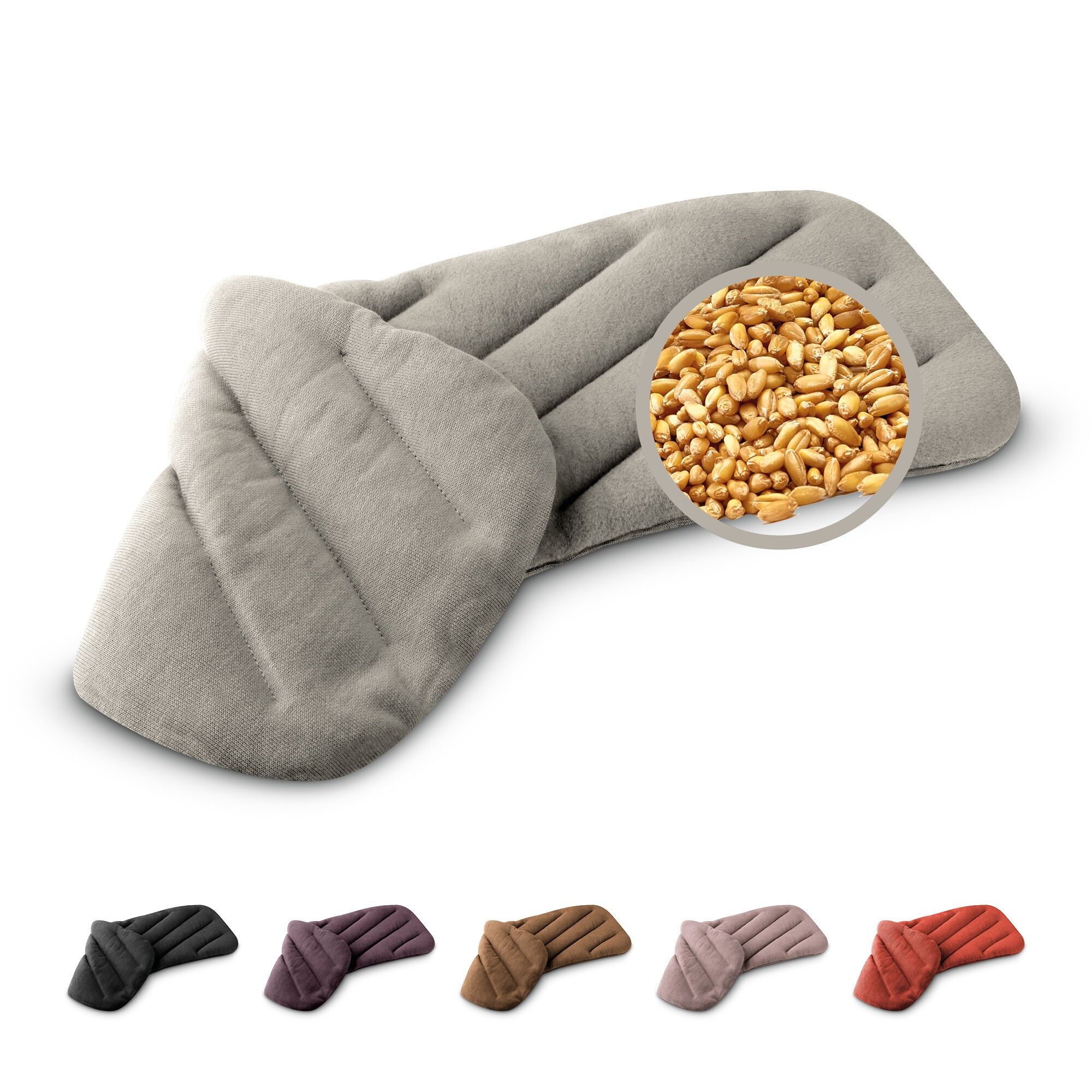 Heat pad 100% organic cotton and 100% organic wheat, grain pillow for stomach & back, rectangle