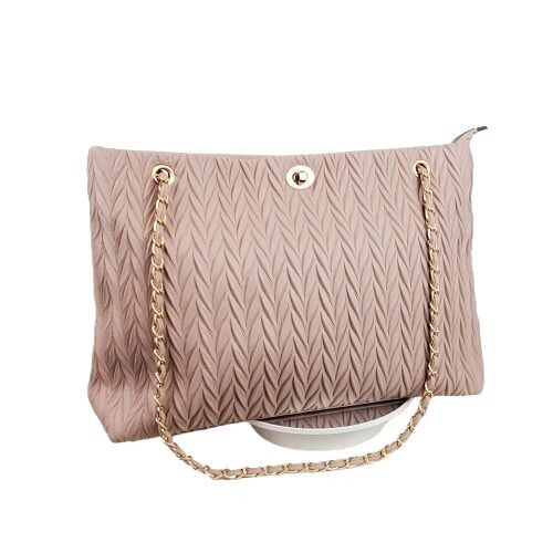 Borsa a tracolla grande con tracolla intrecciata e chiusura con cerniera 983