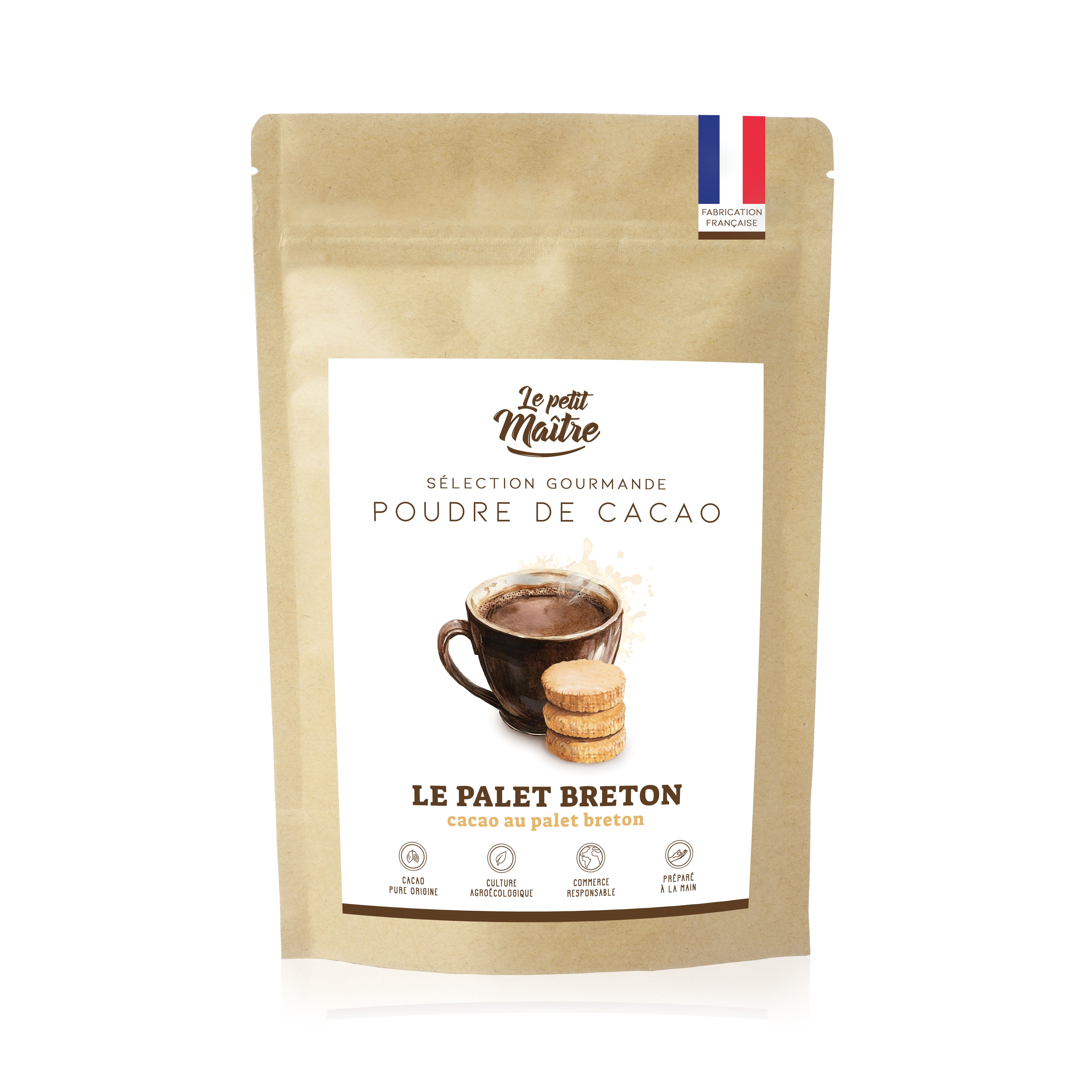 Cocoa powder with Breton shortbread