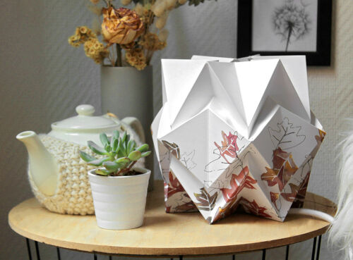 Lampe de table Origami Motif Automne - M