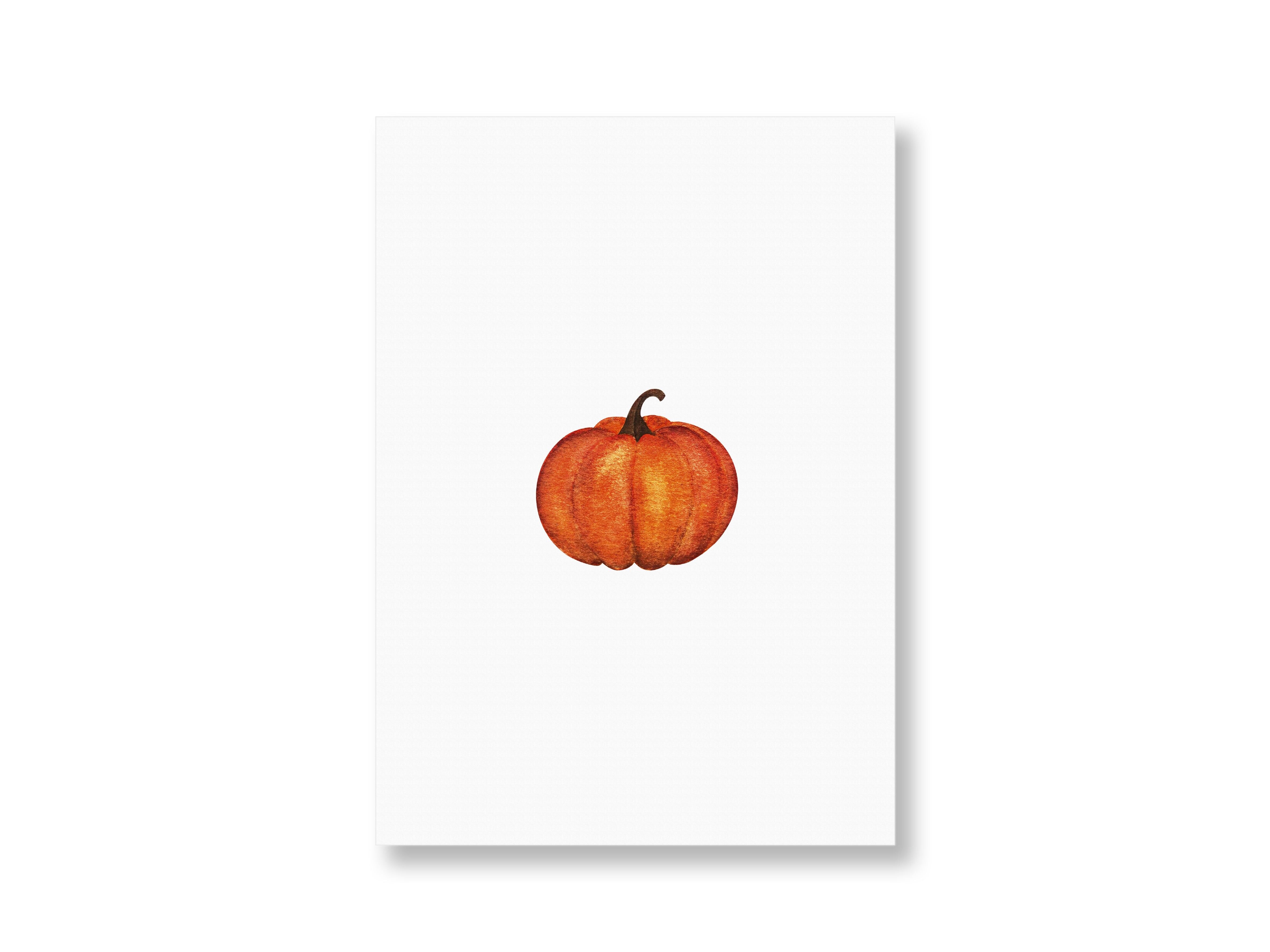Kürbis Postkarte, Halloweenkarte, Herbstkarte, Herbst,