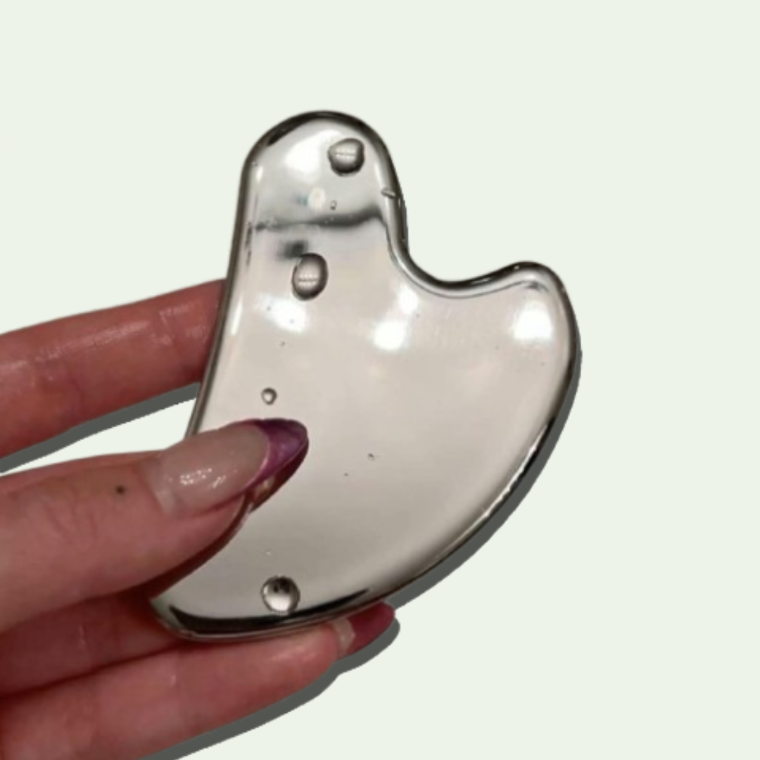 YOSMO Luxury Stainless Steel Face Tool - Cooling Gua Sha for Lymphatic Drainage - Premium Quality