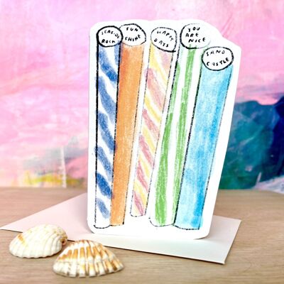 Carte de bord de mer Sticks of Rock