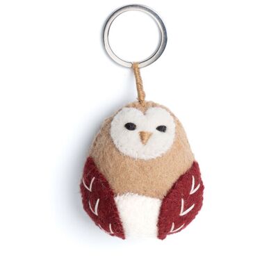 Keyring owl creme SET 3 (12C-KEY-OWL-CRME)