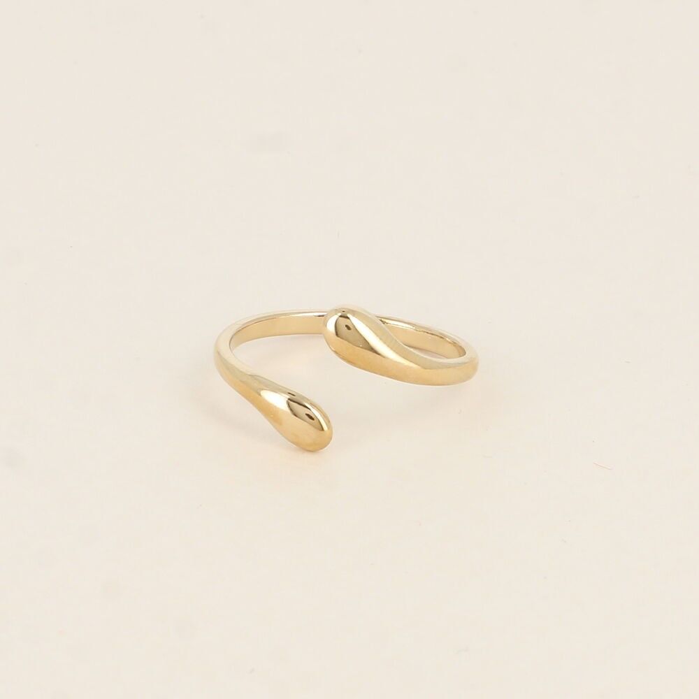 Anello aperto e sottile - 2 linee che si intersecano