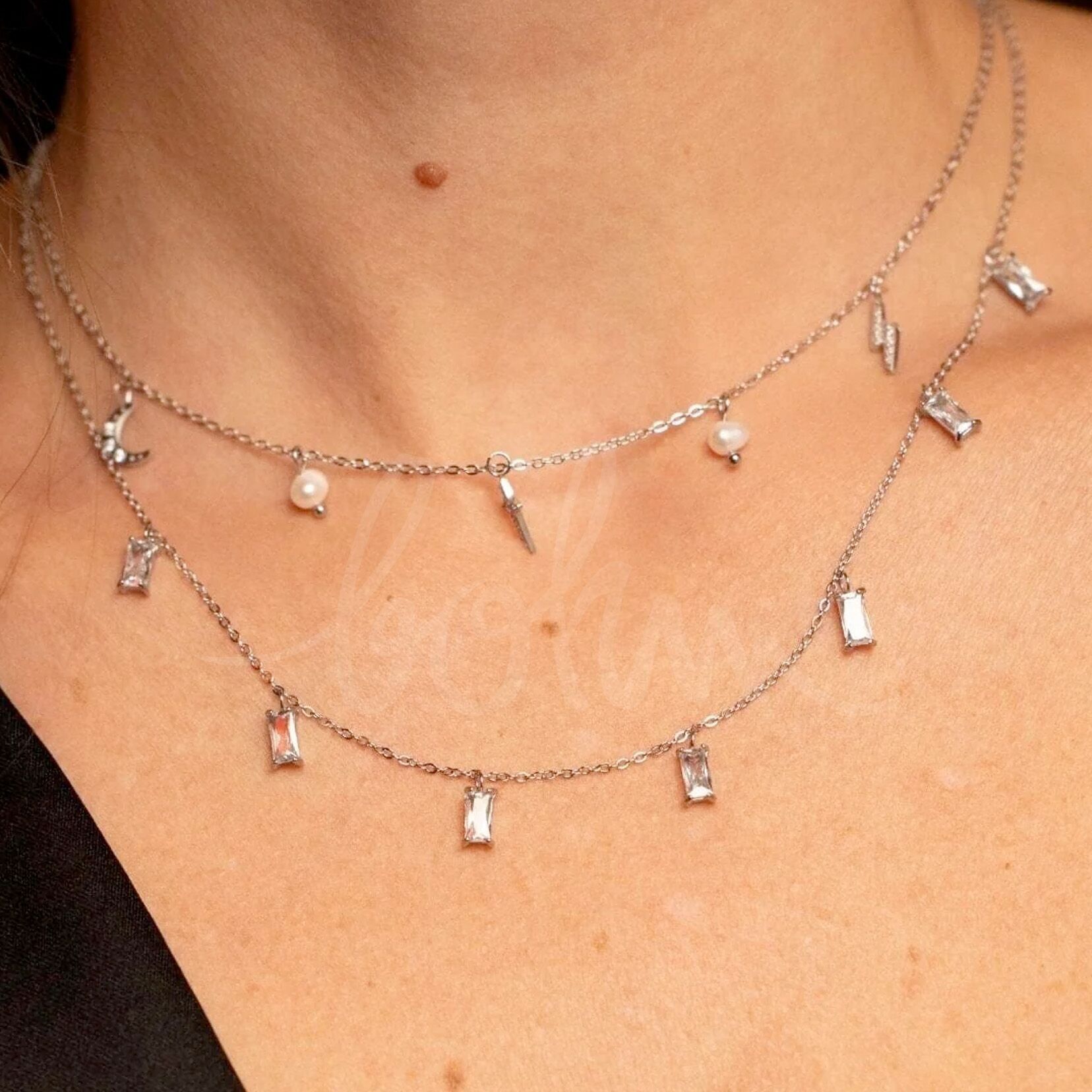 Collana Filia - 7 cristalli rettangolari