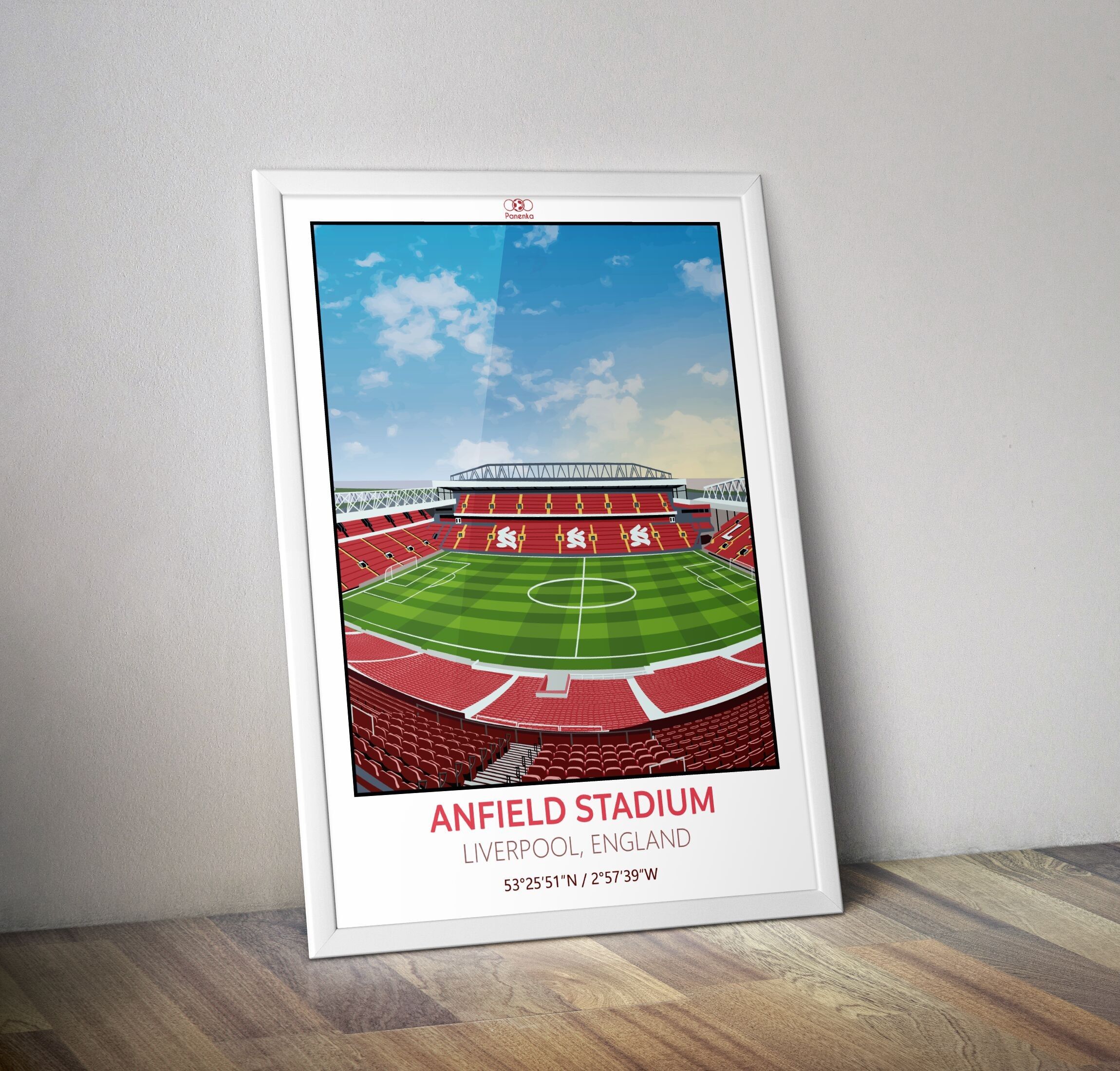 Anfield-Stadionplakat Liverpool England I Englisches Stadionplakat