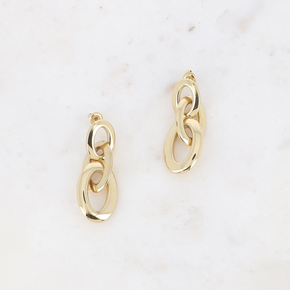 Hestia Ohrhänger – 3 ovale Ringe