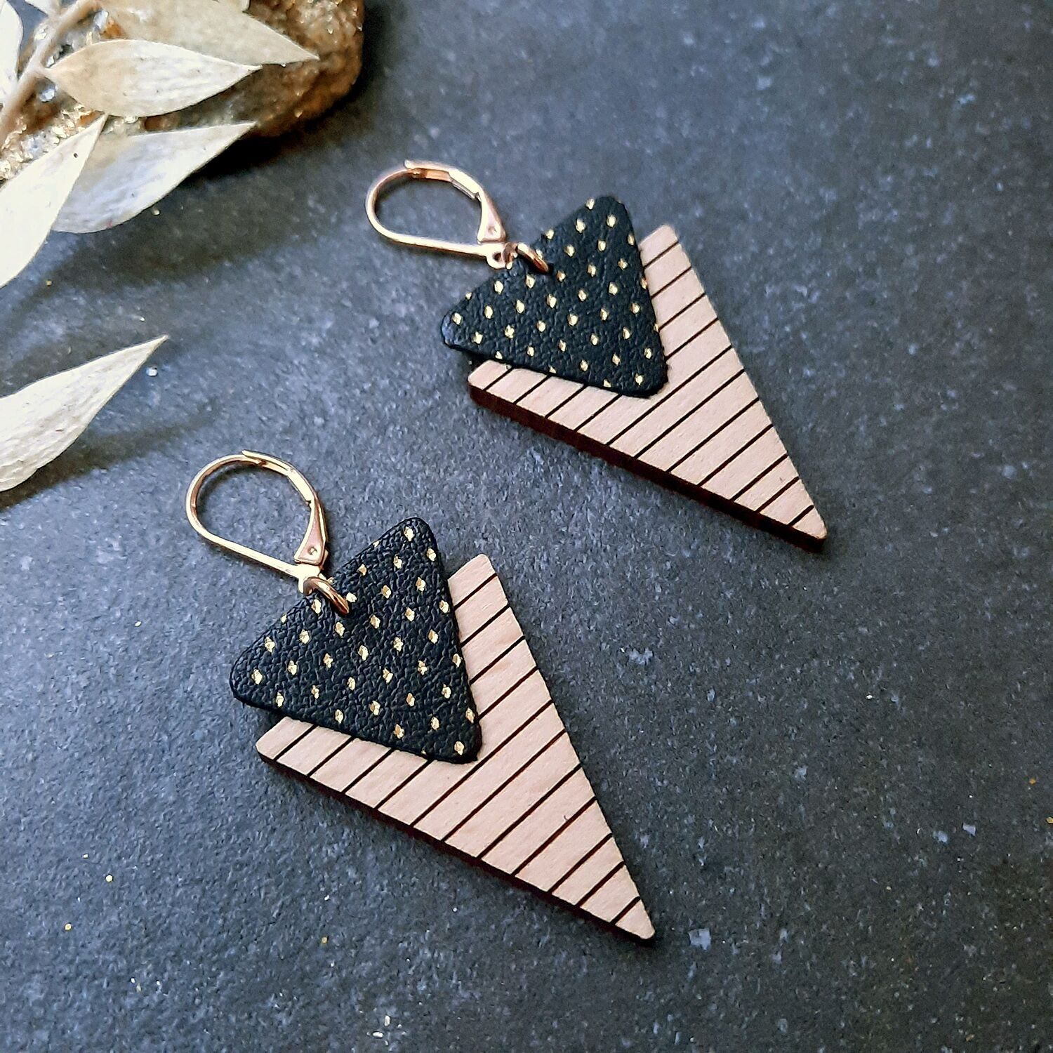 Orecchini in legno MARINIERE OLIVA