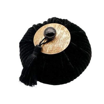 Scented purse Black corduroy Amber mystery