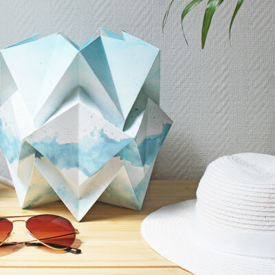 Origami Table Lamp Summer Pattern - M