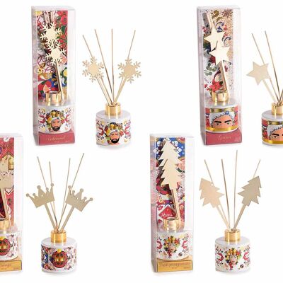Profumatori per ambiente con design teste di moro da 100 ml con stick in legno in scatola regalo 14zero3