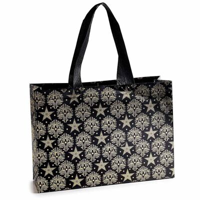 Sacs en tissu non tissé à motif étoiles métallisées dorées