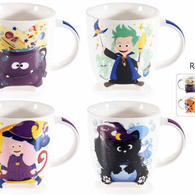 Tazza bimbi mug in procellana con piedini e stampa "MagicalKids" con streghette e maghi 14zero3