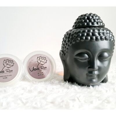 Brûleur à huile traditionnel à tête de Bouddha + 2 fontes de cire gratuites DISPONIBLES EN 22 PARFUMS