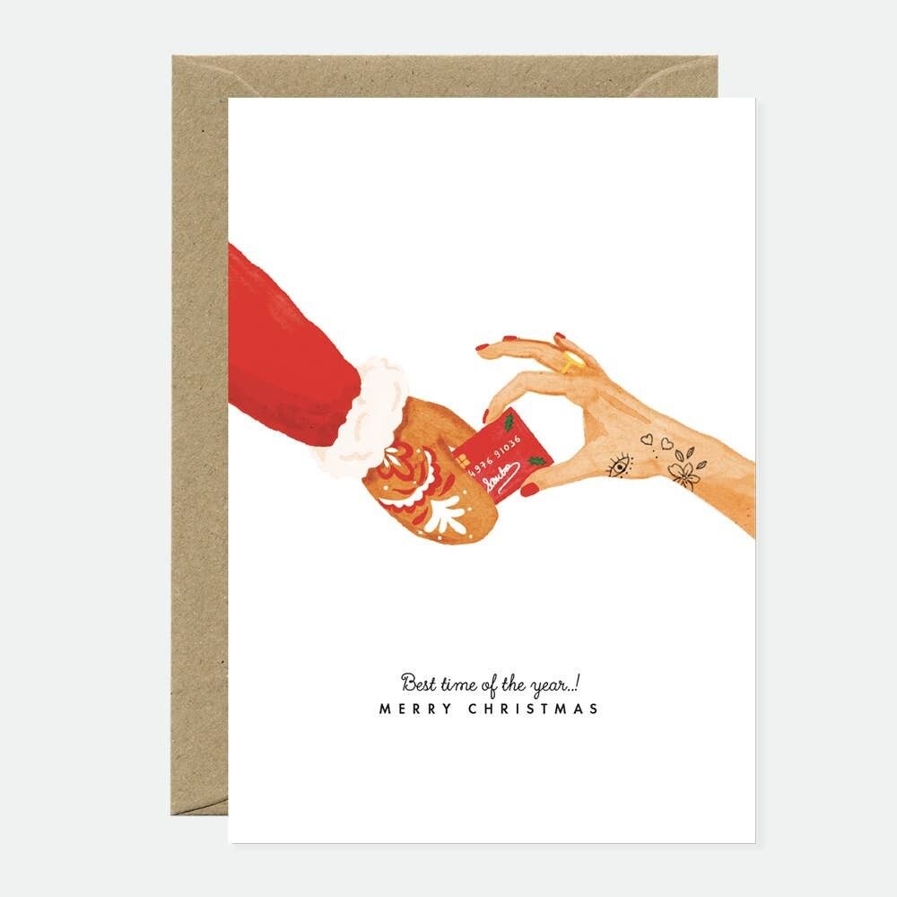 Weihnachtsmann-Kreditkarte - Grußkarte