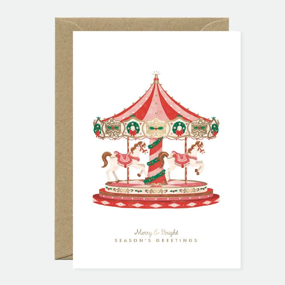 Carosello - Biglietto d'auguri - Lamina d'oro