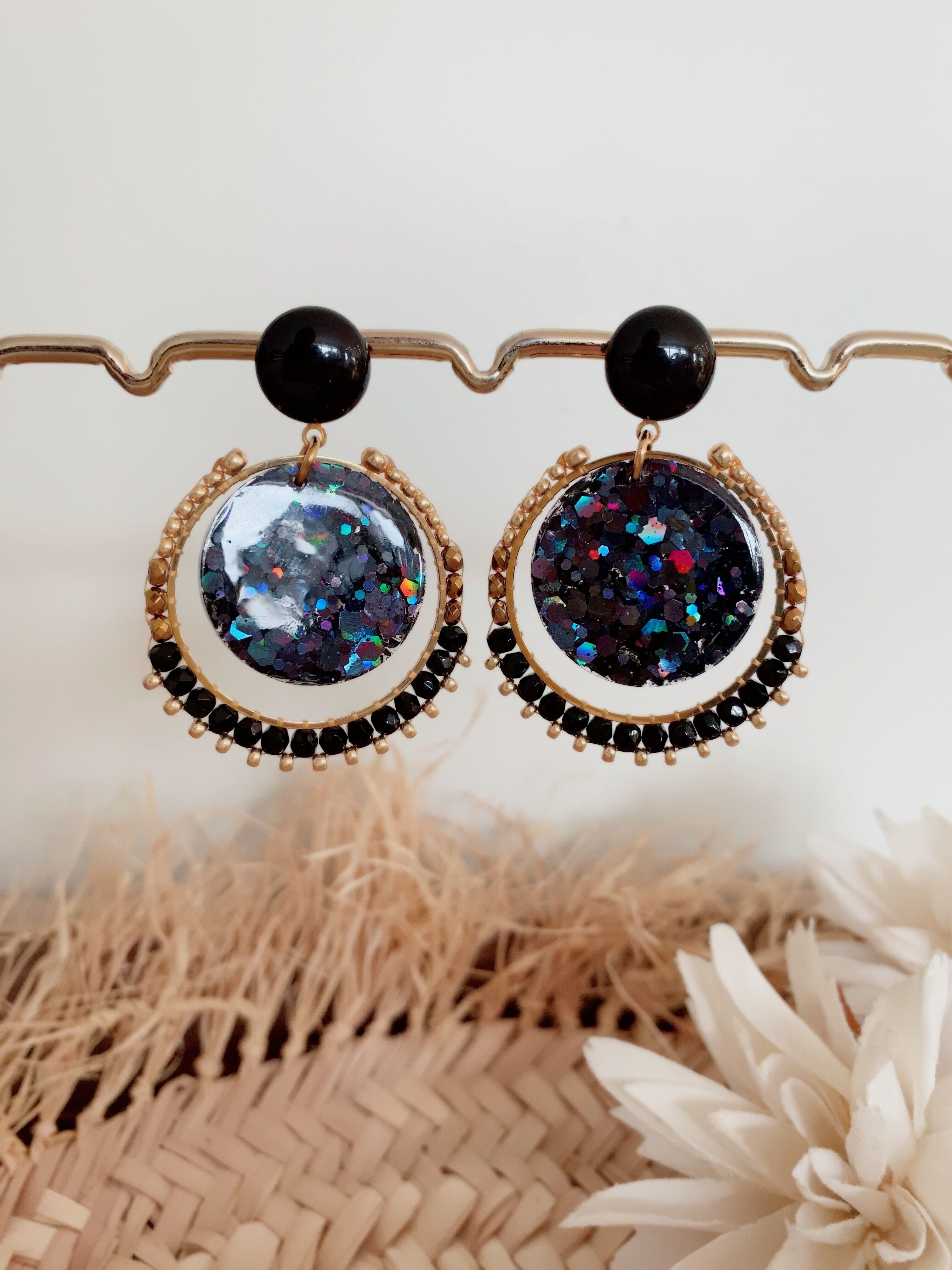 Orecchini “Little Pretty” – Glitter neri