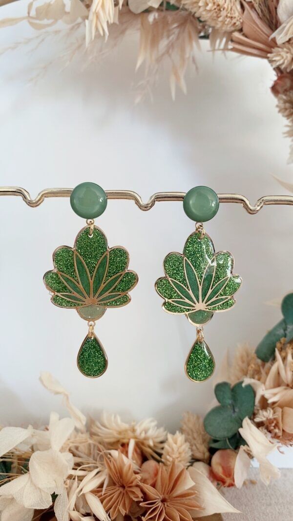 Orecchini “Rosa” – Verde