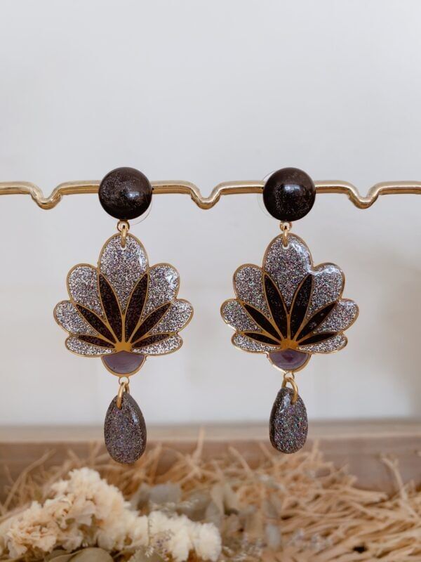 Orecchini “Rosa” – Neri