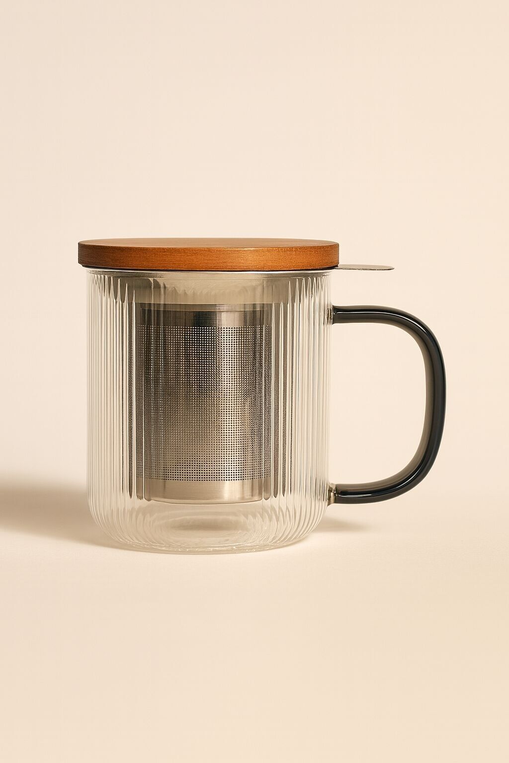 KARL 300ml Borosilikatglas-Teekanne mit Graphitgriff