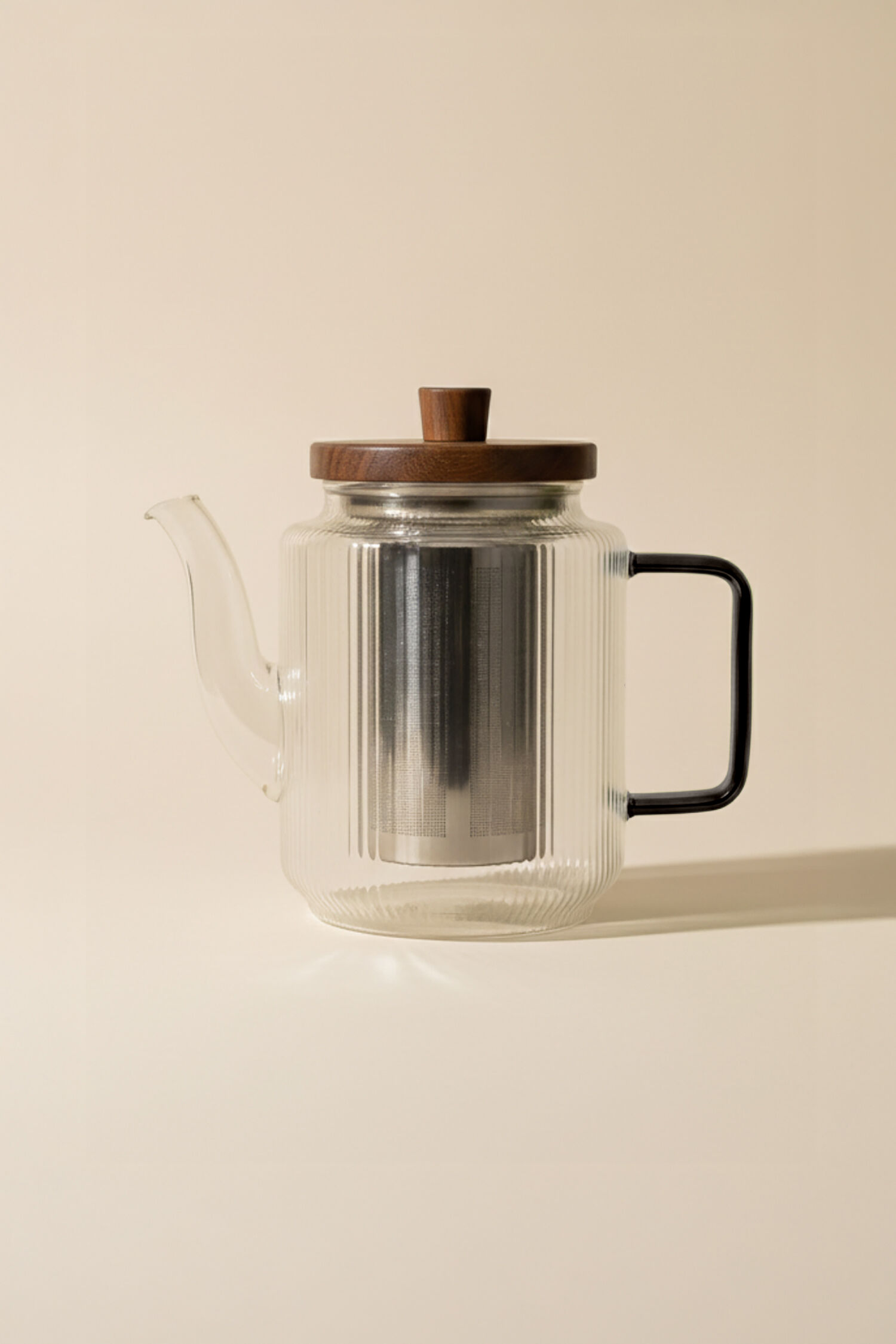 KARL 550ml borosilicate glass teapot with graphite handle
