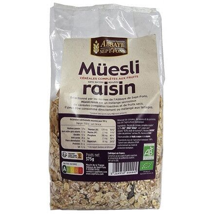 MUESLI-UVA BIOLOGICA - 375g