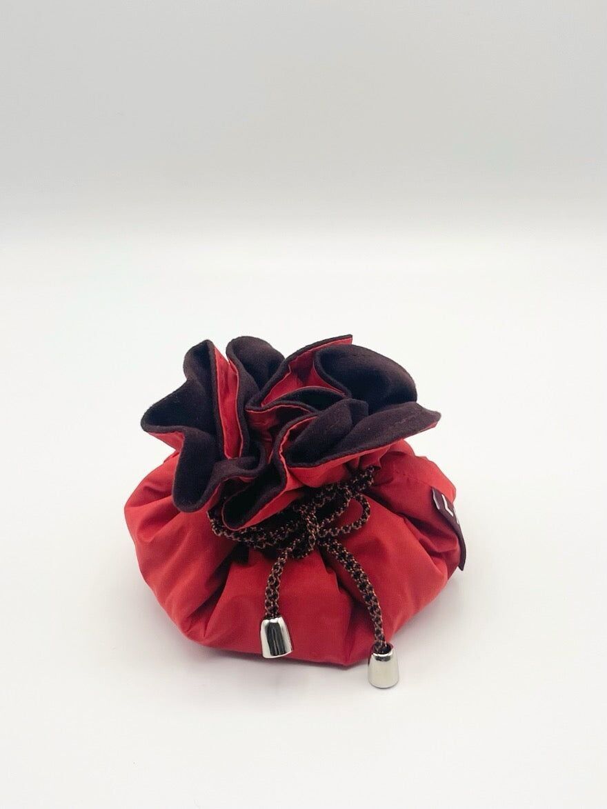 DRAWSTRING JEWELRY BAG Red/Bordeaux