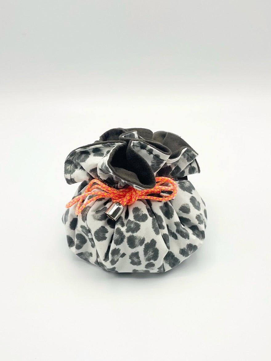DRAWSTRING JEWELRY BAG Leopard/Olive