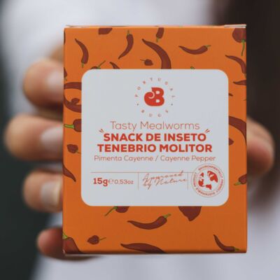 Dried insect snacks - Mealworms with Cayenne Pepper