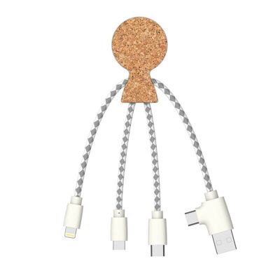 🔌 Cable de carga multiconector de corcho Mr Bio 🔌
