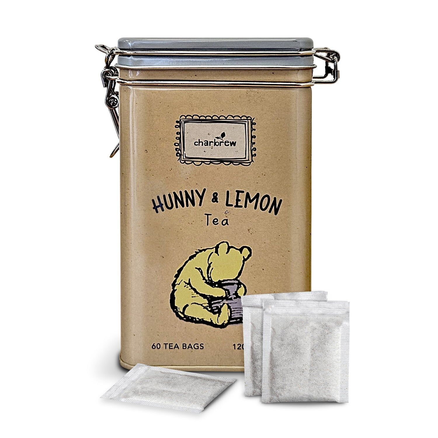 Hunny & Lemon Winnie The Pooh Teedose von Charbrew - Winnie The Pooh Dose Honig & Zitronentee 60 Teebeutel
