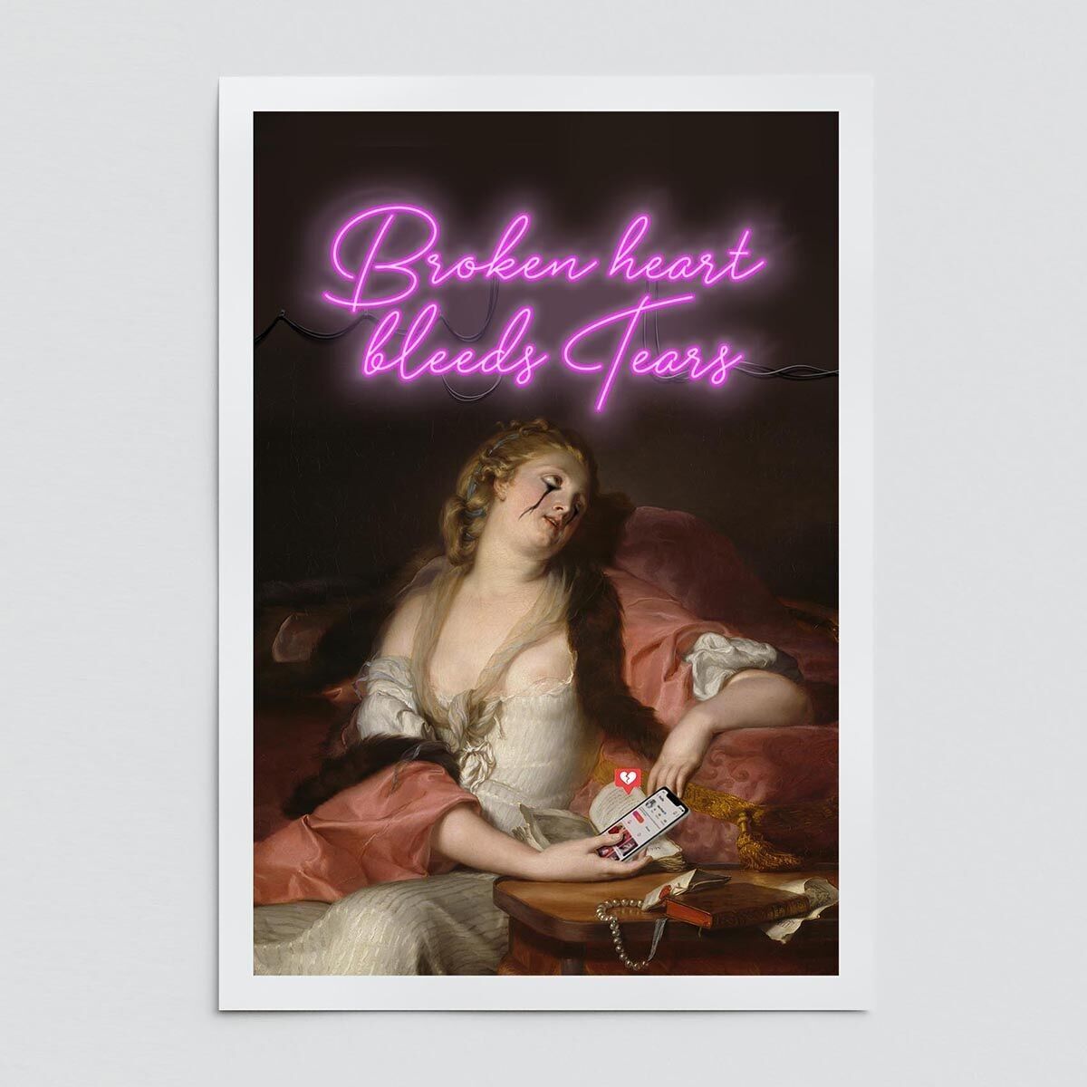 Broken heart art print