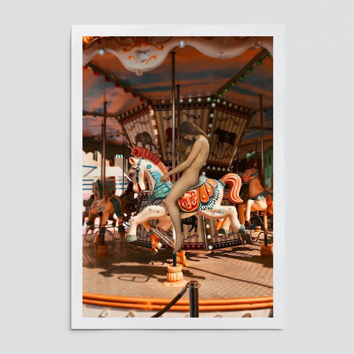 Stampa artistica della diva del carosello