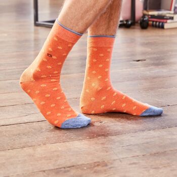 Chaussettes Orange Paon 3