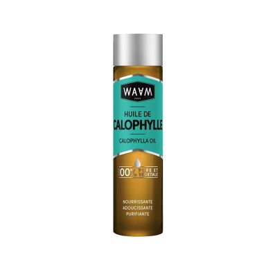 WAAM Cosmetics - Calophylle-Pflanzenöl - 100 % rein und natürlich - Erste Kaltpressung - Pflegendes, reinigendes und weichmachendes Öl - Gesicht, Körper und Haare - 100 ml