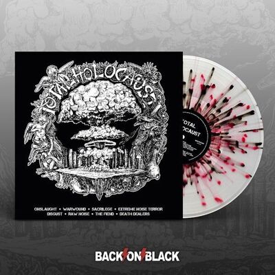 LP de divers artistes - Total Holocaust Vol 1.(Vinyle éclaboussures transparent/noir/rouge)
